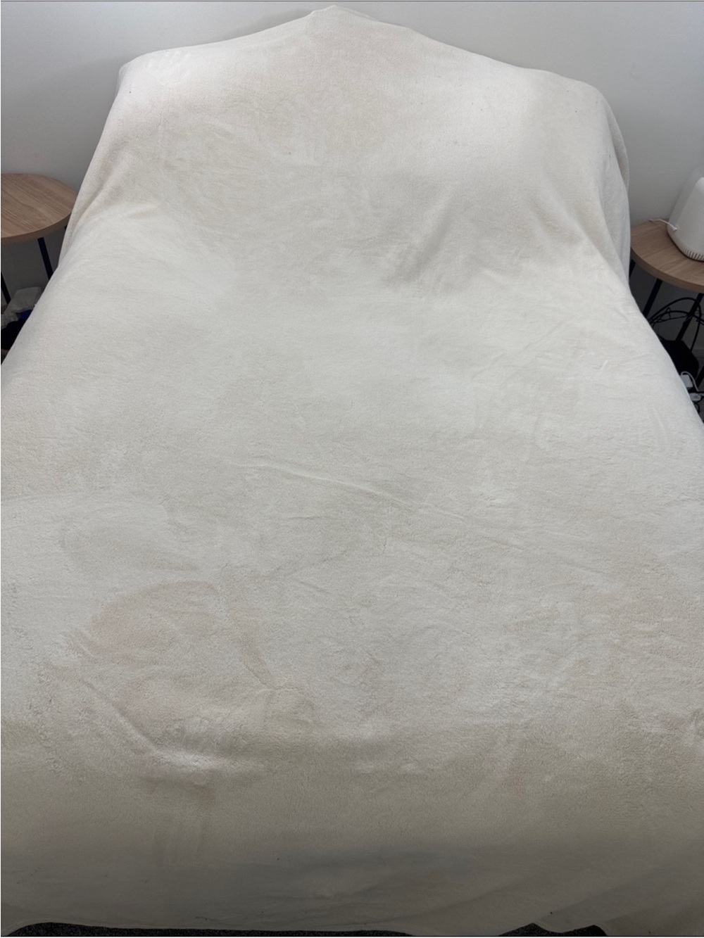 Off White Plush King Blanket